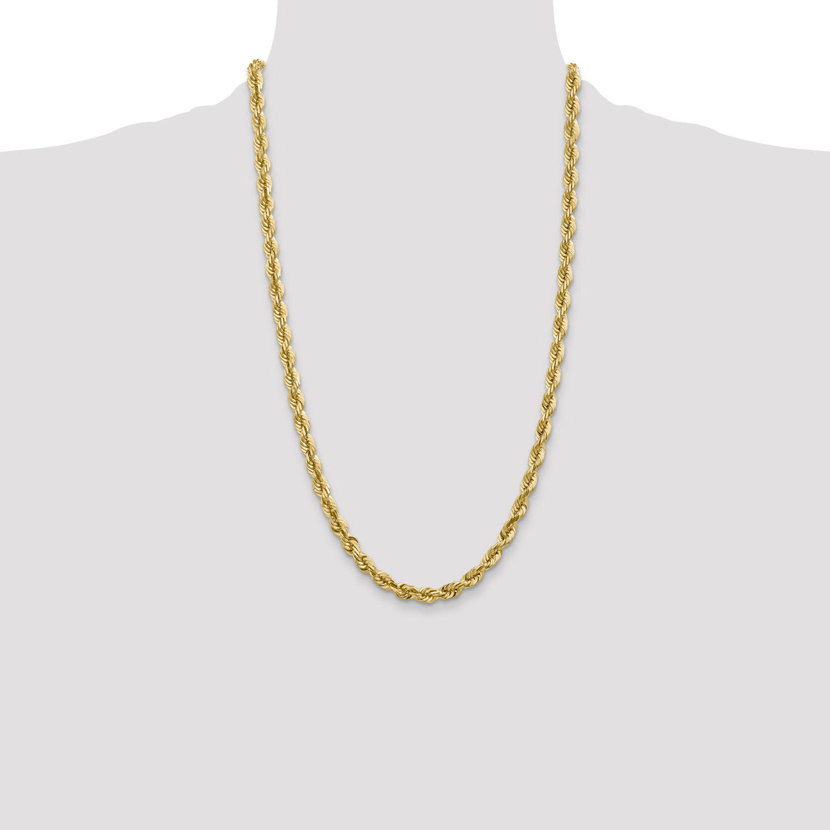 10k 5.5mm Diamond-cut Rope Chain-10K040-26