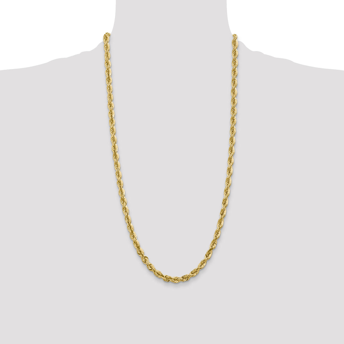 10k 5.5mm Diamond-cut Rope Chain-10K040-28