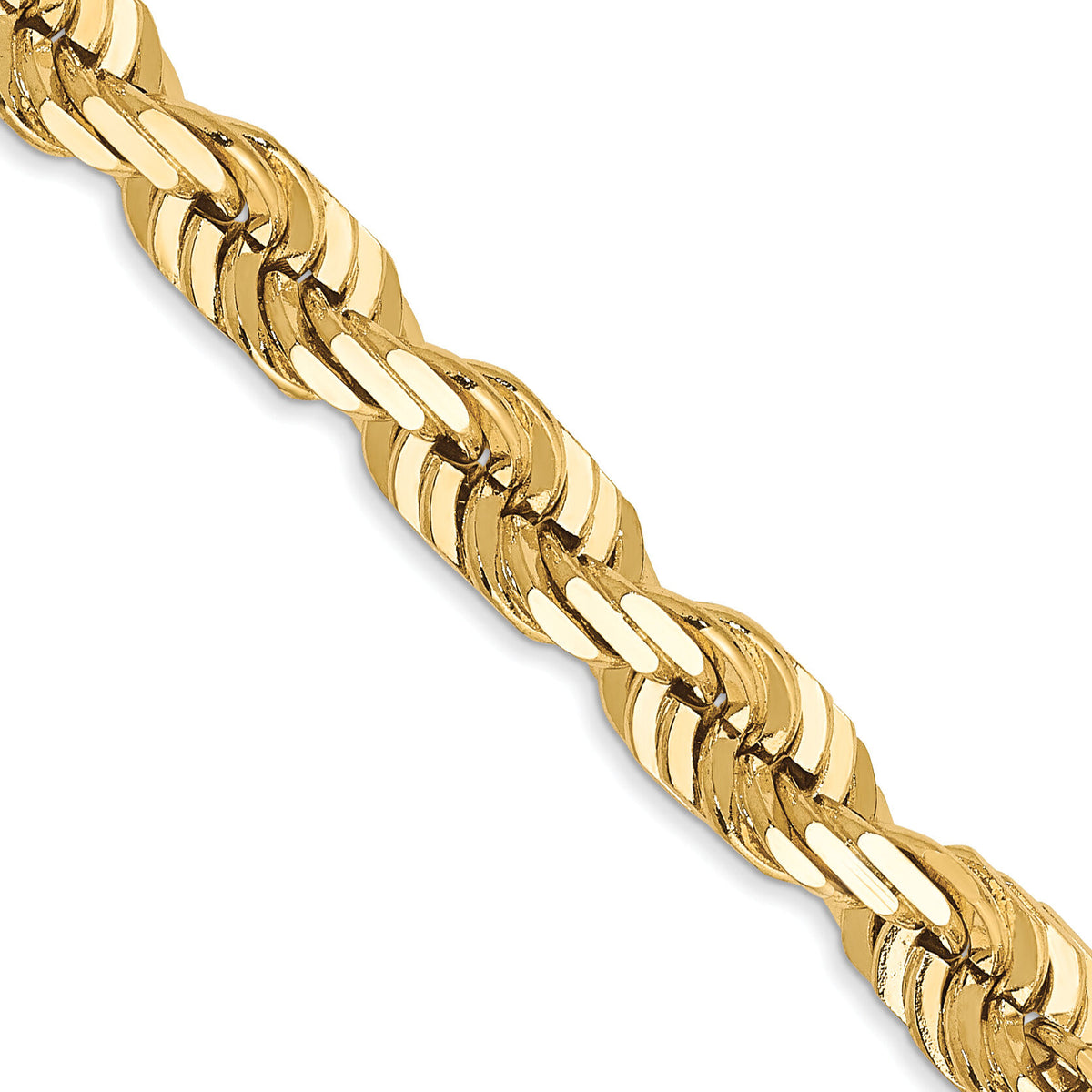 10k 5.5mm Diamond-cut Rope Chain-10K040-30