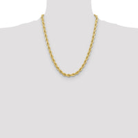 10k 6.5mm Diamond-cut Rope Chain-10K045-22