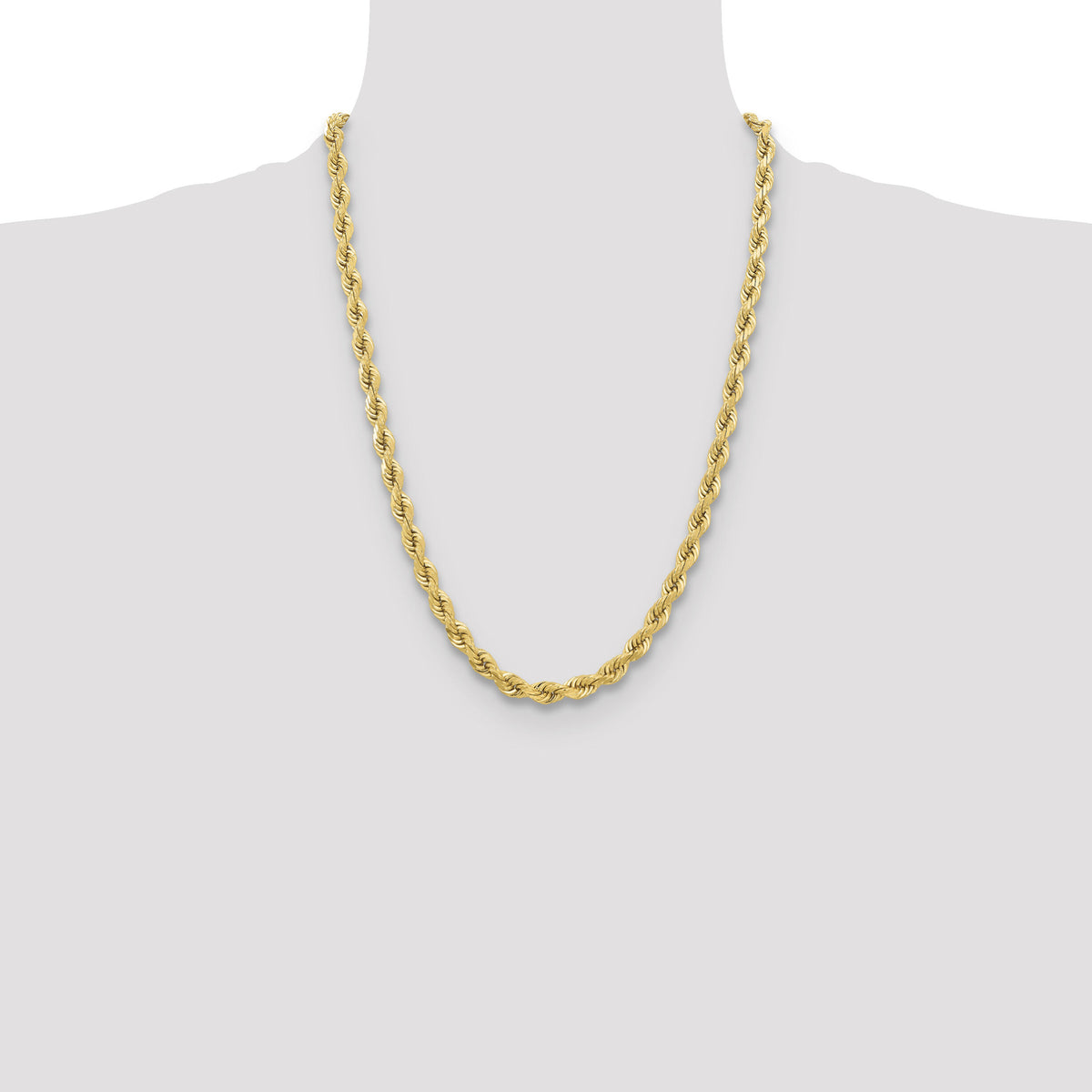 10k 6.5mm Diamond-cut Rope Chain-10K045-24