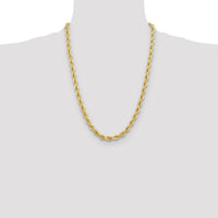 10k 6.5mm Diamond-cut Rope Chain-10K045-24