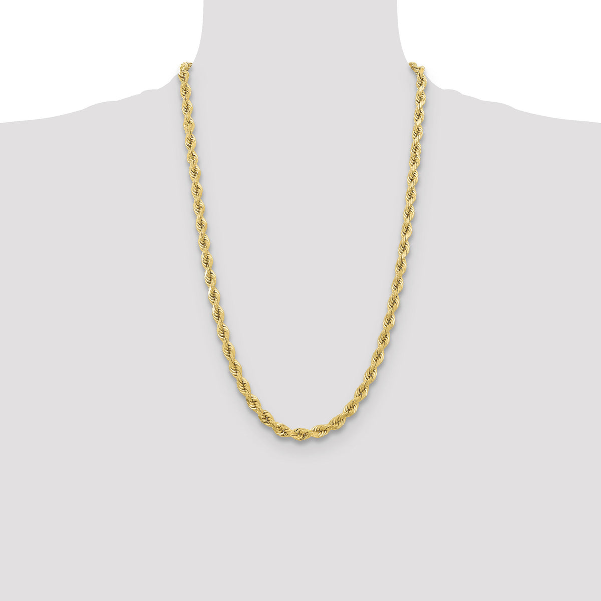 10k 6.5mm Diamond-cut Rope Chain-10K045-26