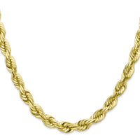 10k 7mm Diamond-cut Rope Chain-10K050-26