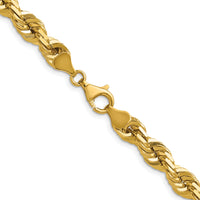10k 7mm Diamond-cut Rope Chain-10K050-22