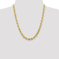 10k 7mm Diamond-cut Rope Chain-10K050-22