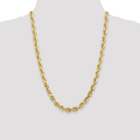 10k 7mm Diamond-cut Rope Chain-10K050-24