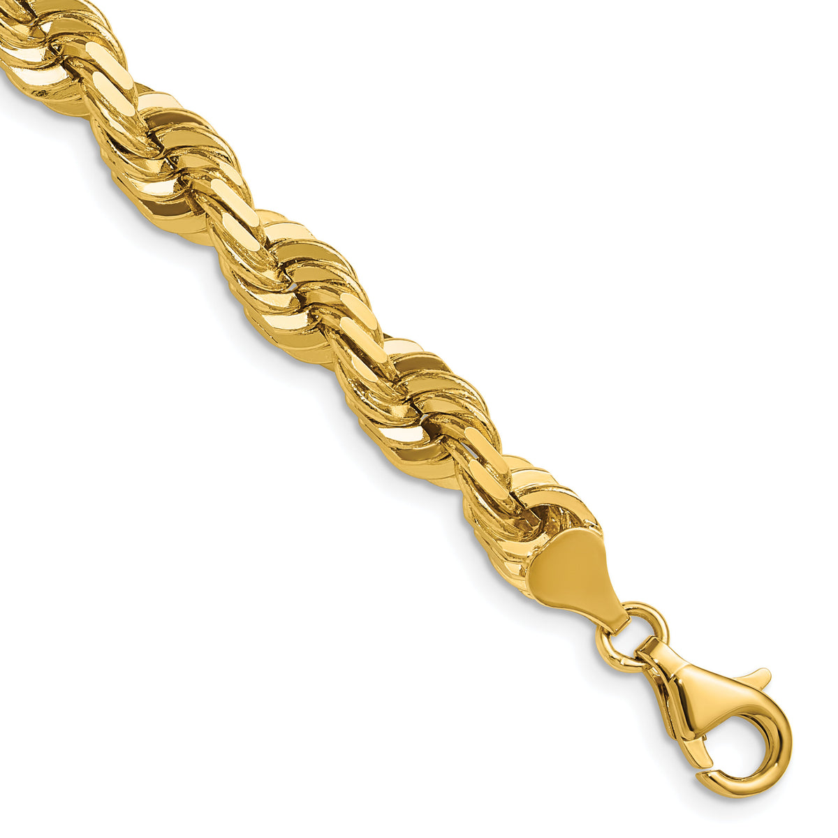 10k 7mm Diamond-cut Rope Chain-10K050-24