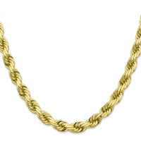 10k 8mm Diamond-cut Rope Chain-10K060-24