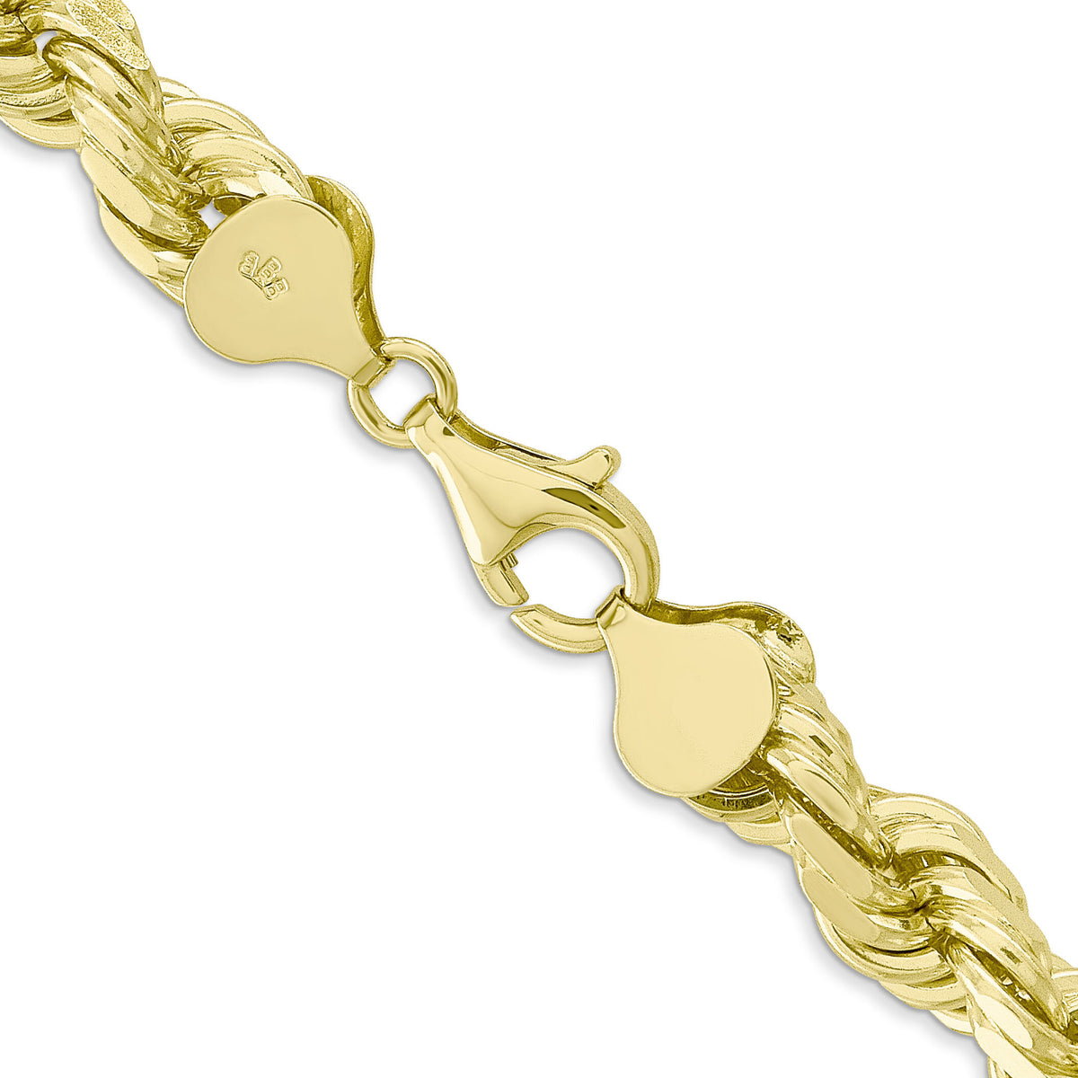 10k 8mm Diamond-cut Rope Chain-10K060-24