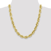 10k 10mm Diamond-cut Rope Chain-10K080-22