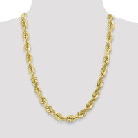 10k 10mm Diamond-cut Rope Chain-10K080-24
