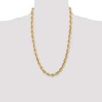 10k 10mm Diamond-cut Rope Chain-10K080-26