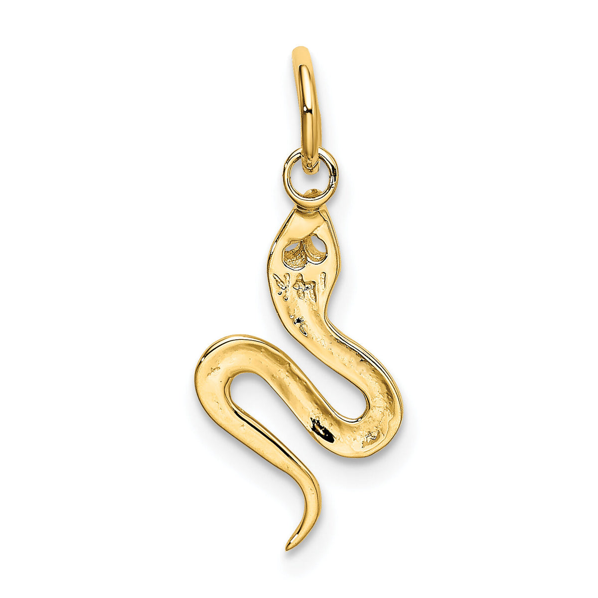 10k Solid Polished Snake Charm-10K1009