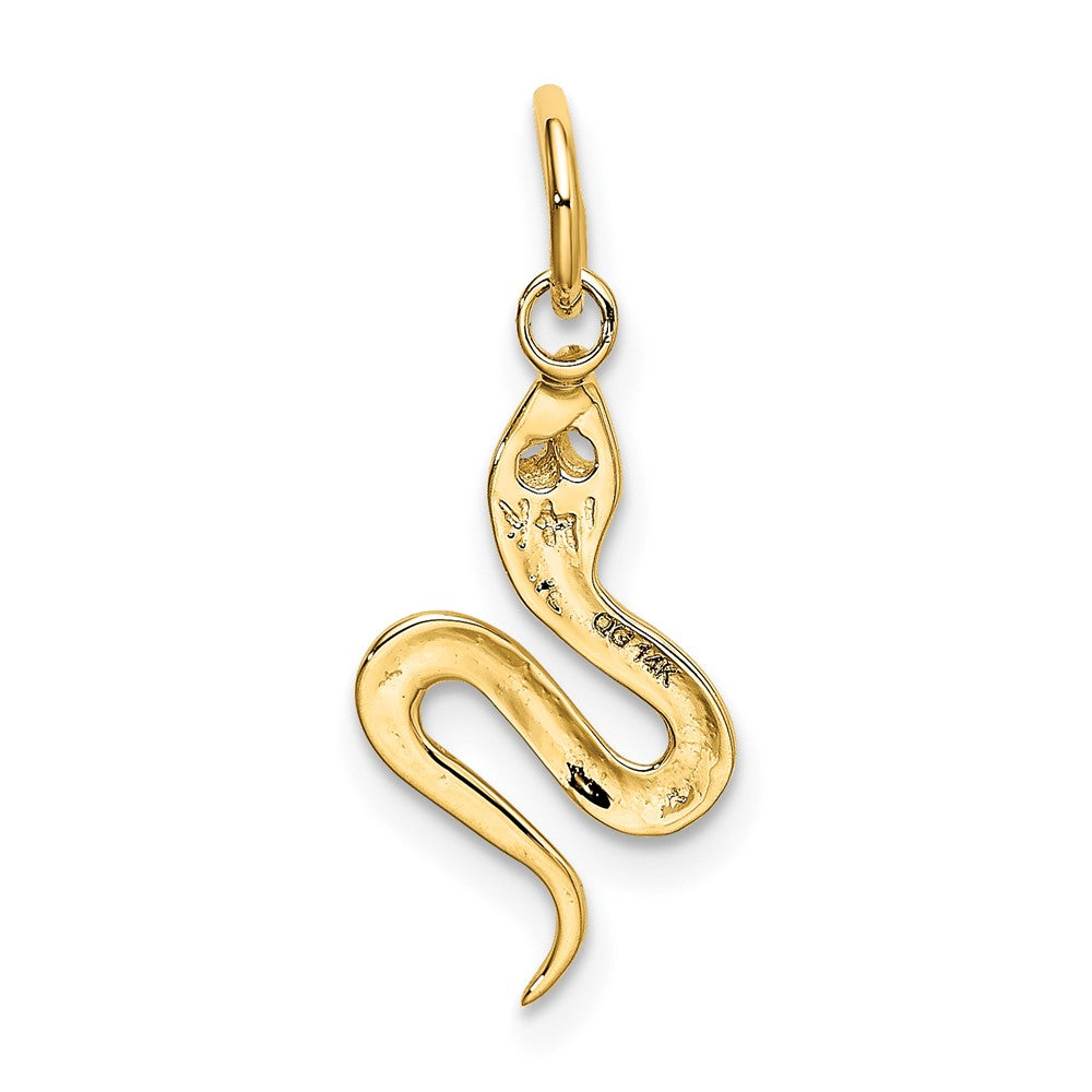 10k Solid Polished Snake Charm-10K1009
