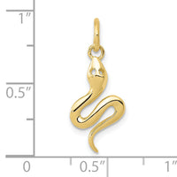 10k Solid Polished Snake Charm-10K1009