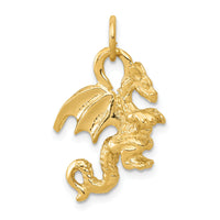10k Solid Polished 3-Dimensional Dragon Charm-10K1012