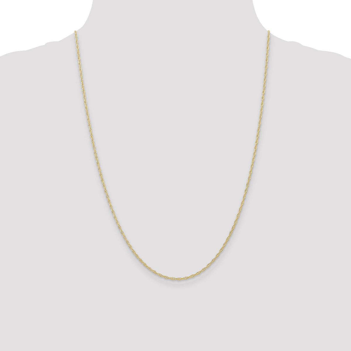 10k 1.35mm Carded Cable Rope Chain-10K10RY-24