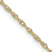 10k 1.35mm Carded Cable Rope Chain-10K10RY-18