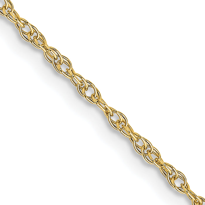 10k 1.35mm Carded Cable Rope Chain-10K10RY-18