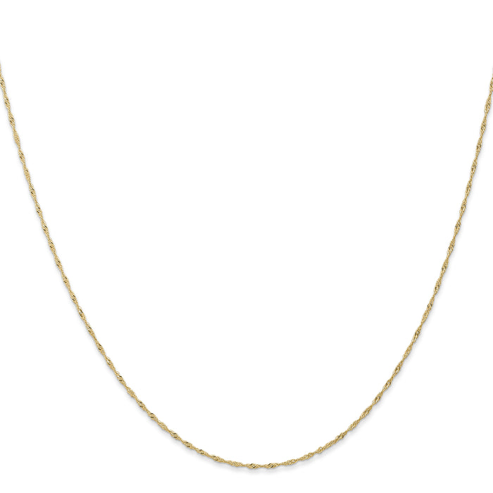 10k 1mm Carded Singapore Chain-10K10SY-24