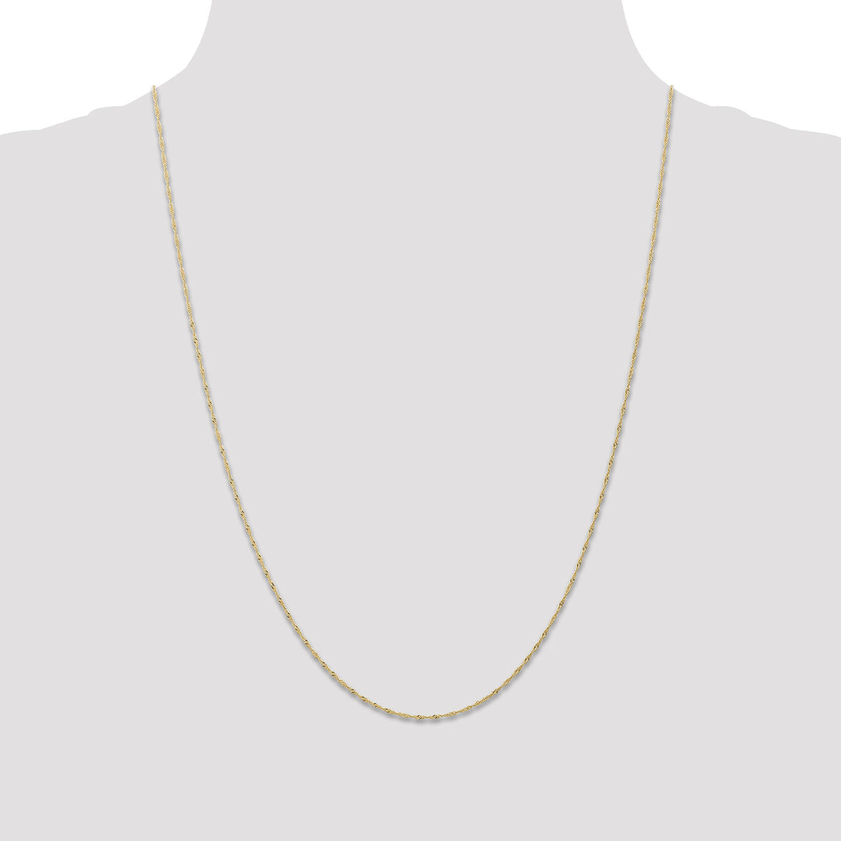 10k 1mm Carded Singapore Chain-10K10SY-24