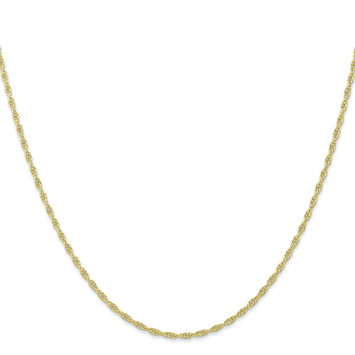 10k 1.55mm Carded Cable Rope Chain-10K11RY-18