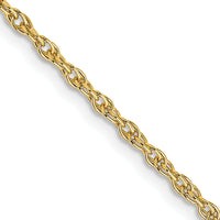 10k 1.55mm Carded Cable Rope Chain-10K11RY-24