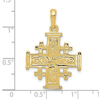 10k Jerusalem Cross Pendant-10K1232