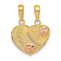 10K Two-tone MOMMY and ME Break-A-Part Charm-10K1713