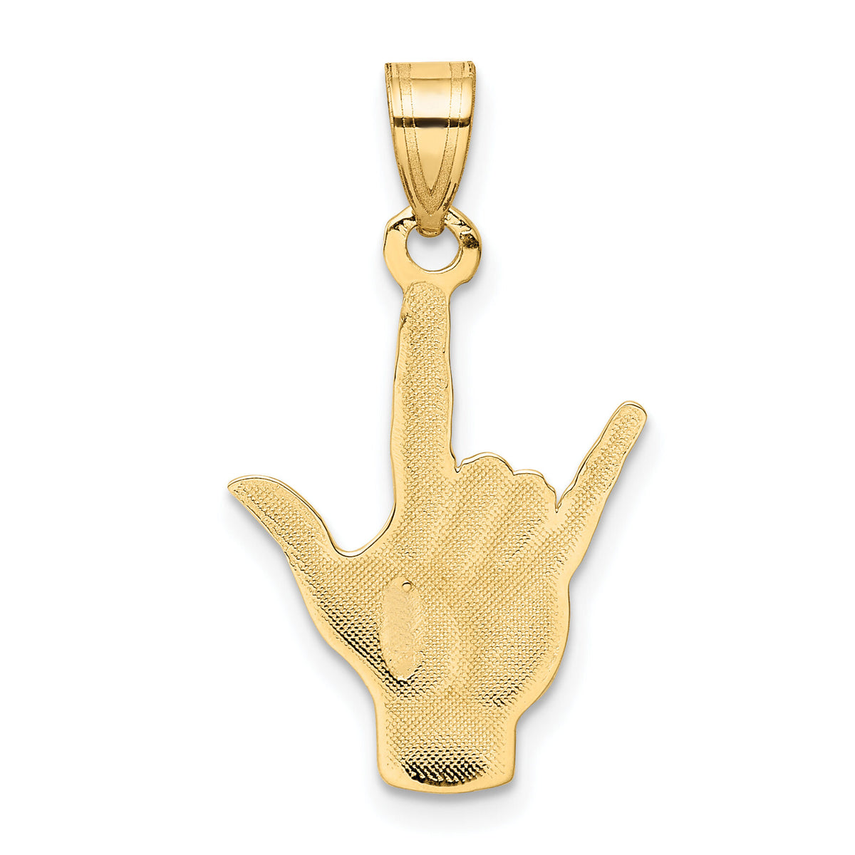 10k Polished I Love You Hand/Sign Language Charm-10K1742