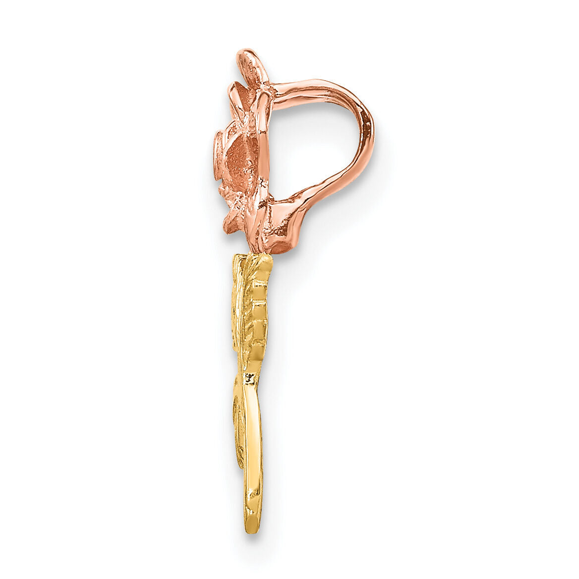 10K Two-tone Rose Flower Slide-10K1806