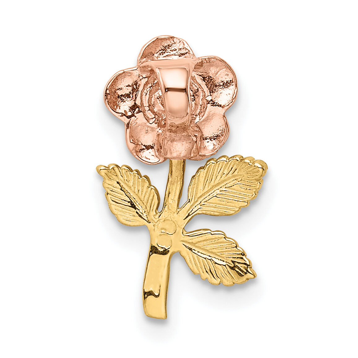 10K Two-tone Rose Flower Slide-10K1806