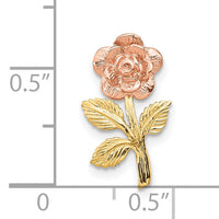 10K Two-tone Rose Flower Slide-10K1806