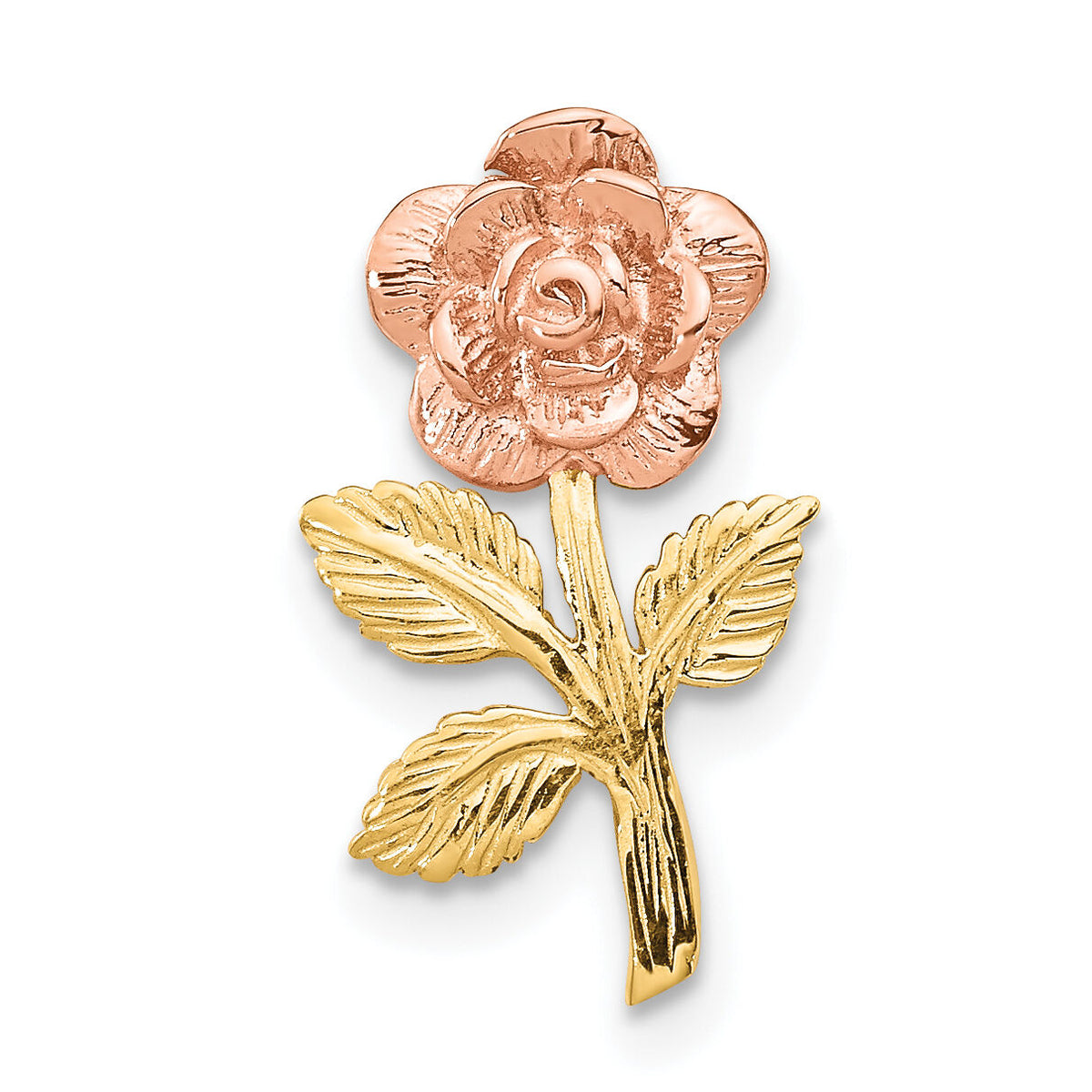 10K Two-tone Rose Flower Slide-10K1806