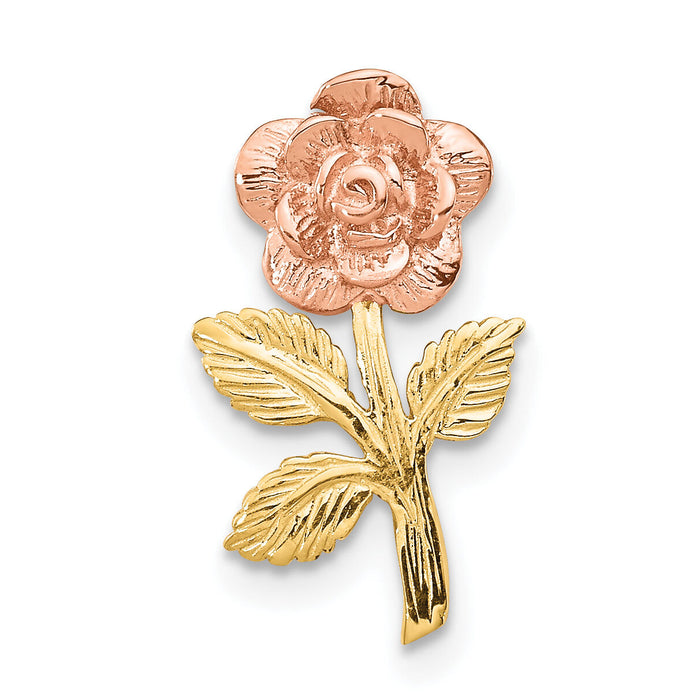 10K Two-tone Rose Flower Slide-10K1806