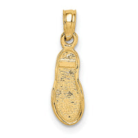 10k & Rhodium Single Flip-Flop Pendant-10K1857