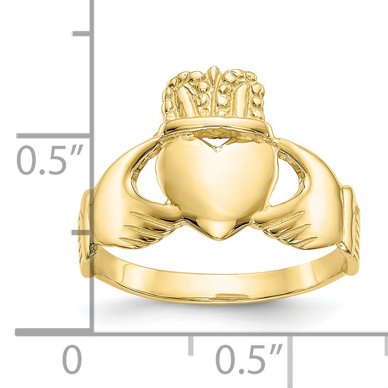10k Ladies Claddagh Ring-10K2066