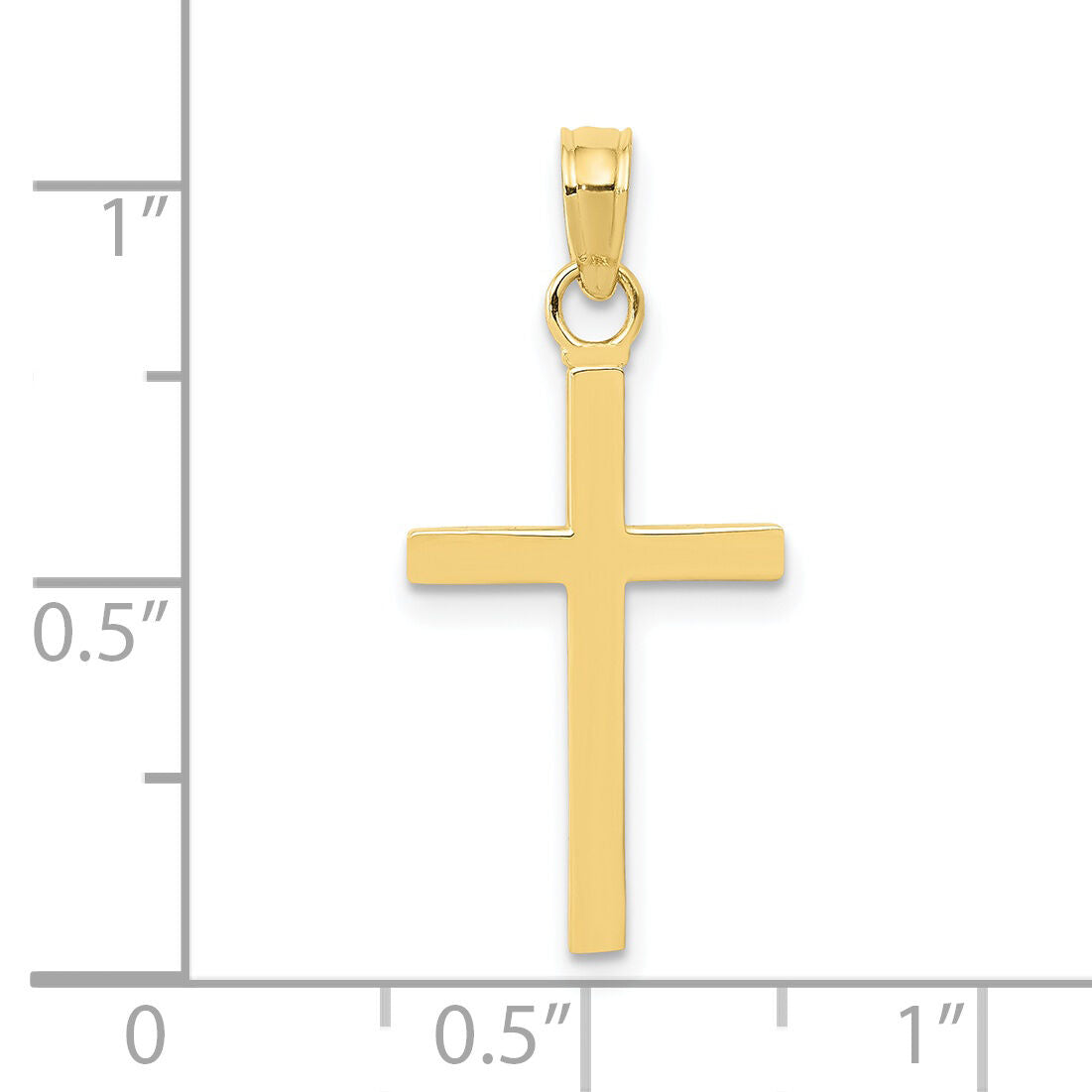 10k 3-D Cross Pendant-10K2116