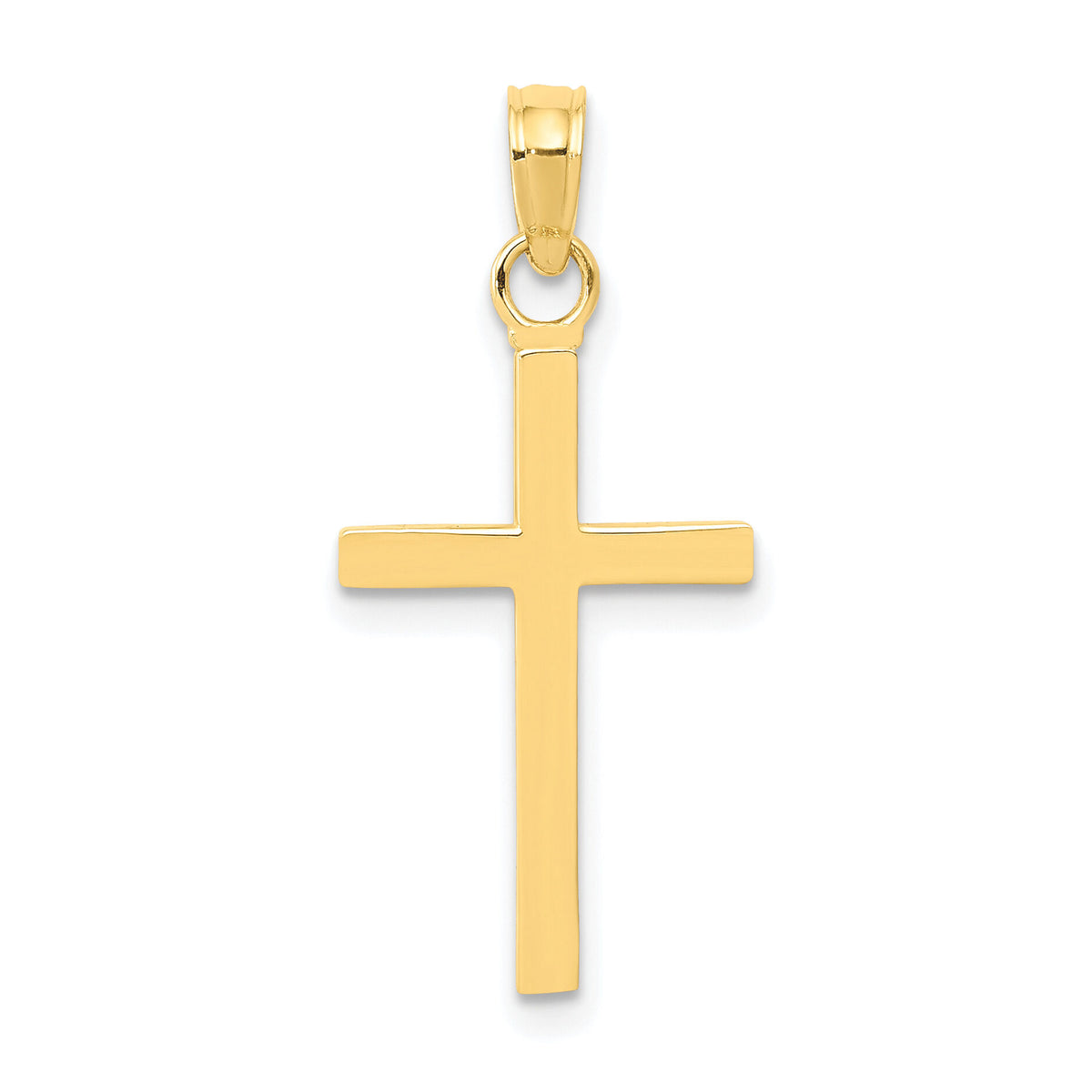 10k 3-D Cross Pendant-10K2116