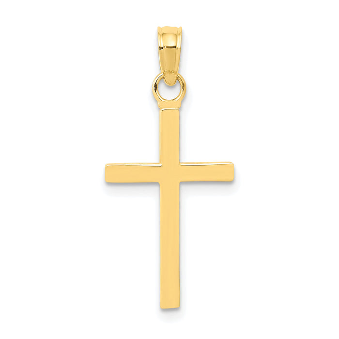 10k 3-D Cross Pendant-10K2116