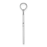 10k White Gold 3-D Cross Pendant-10K2116W