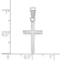 10k White Gold 3-D Cross Pendant-10K2116W