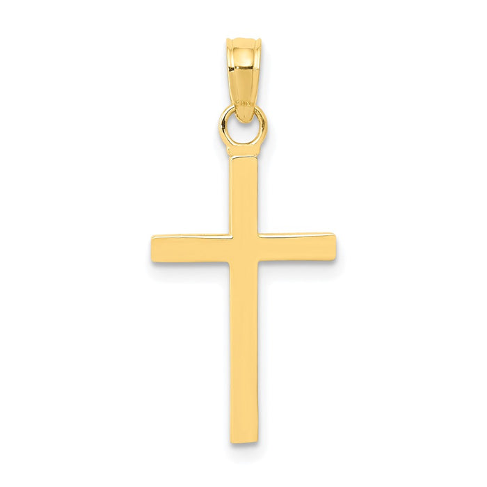 10k 3-D Cross Pendant-10K2116