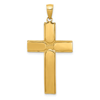 10k Satin Finish Crucifix Pendant-10K2186