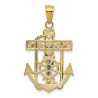10k Two-tone Mariner's Crucifix Pendant-10K2209