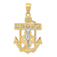 10k Two-tone Mariner's Crucifix Pendant-10K2209