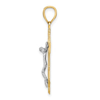 10k Two-tone Mariner's Crucifix Pendant-10K2210