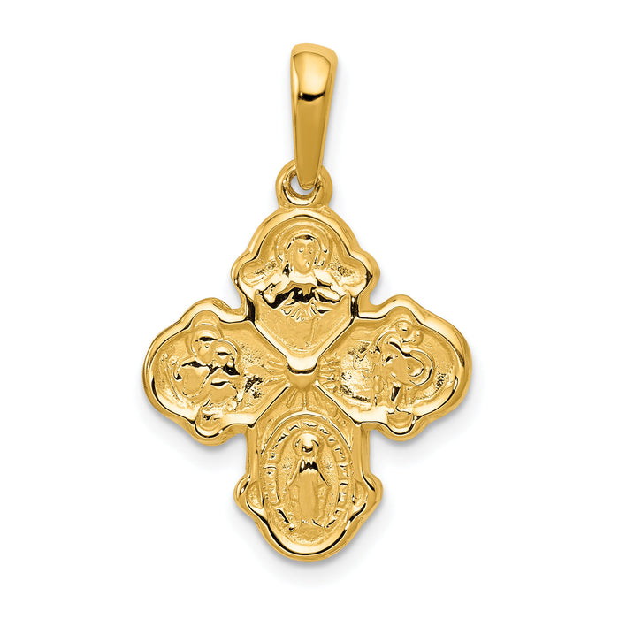 10k Four Way Medal Pendant-10K2296