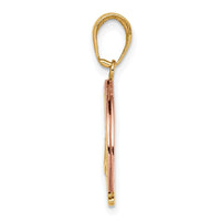 10k Y&Rose Gold W/Rhodium Follow Your Dreams Rainbow Pendant-10K2351